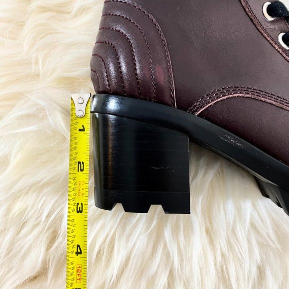 NWOB MARC FISHER Wyomi Platform Leather Lace-up Ankle Boot Sz 6.5 US - Picture 9 of 15